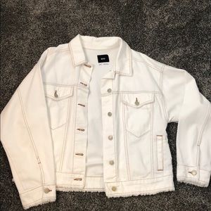 Urban outfitters white jean jacket